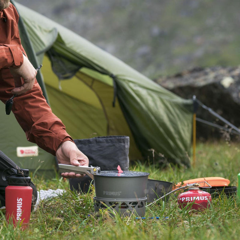 Primus primetech campingkachel set 1,3 liter koken kokende pot buitenbrander