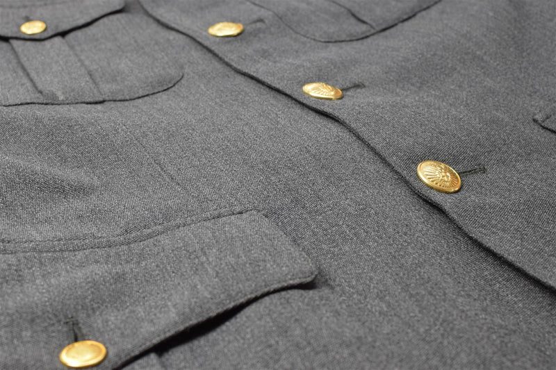 Echte Deense uniforme jas leger grijs militair surplus uniform jurkofficier
