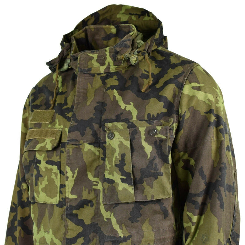 Originele Tsjechische leger militaire gevechten CZ 95 Camo Field Jacket Parka Hoodeded