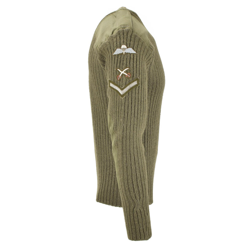 Echte trui Britse leger pullover commando groene olijfwol mannen jumper