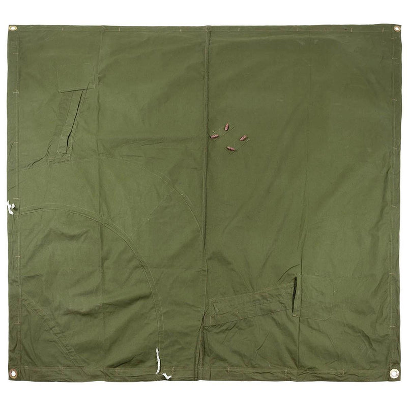 Echte Roemeense legeropvang waterdichte tarpauline tent olijfponcho 180x180cm