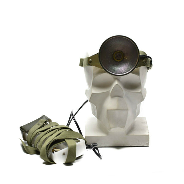 Vintage Zweedse militaire leger hoofdlamp kopstoorts zaklamp nieuw