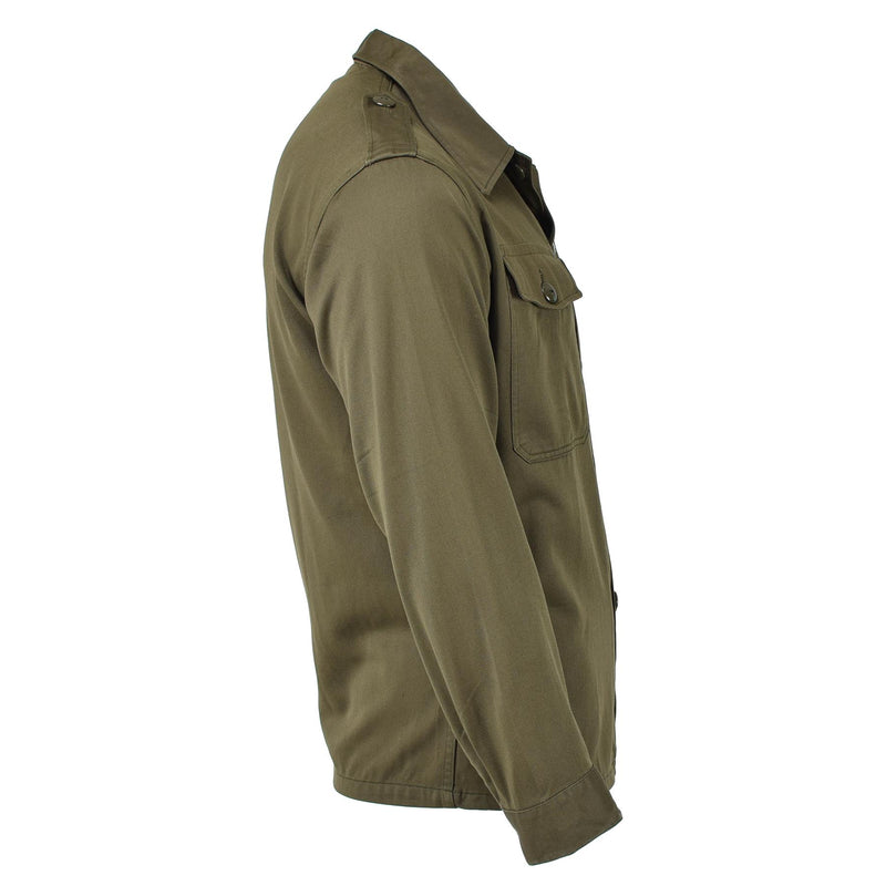 Originele Oostenrijkse militaire olijf met lange mouwen shirt jurk casual lichtgewicht nieuw
