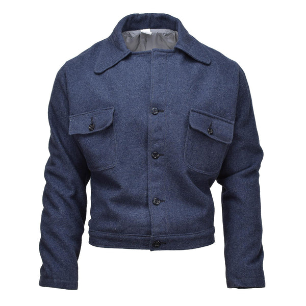 Origineel Italiaans leger Vintage Ike Jacket Wool Blouse Jurk Jacket Uniform Blue