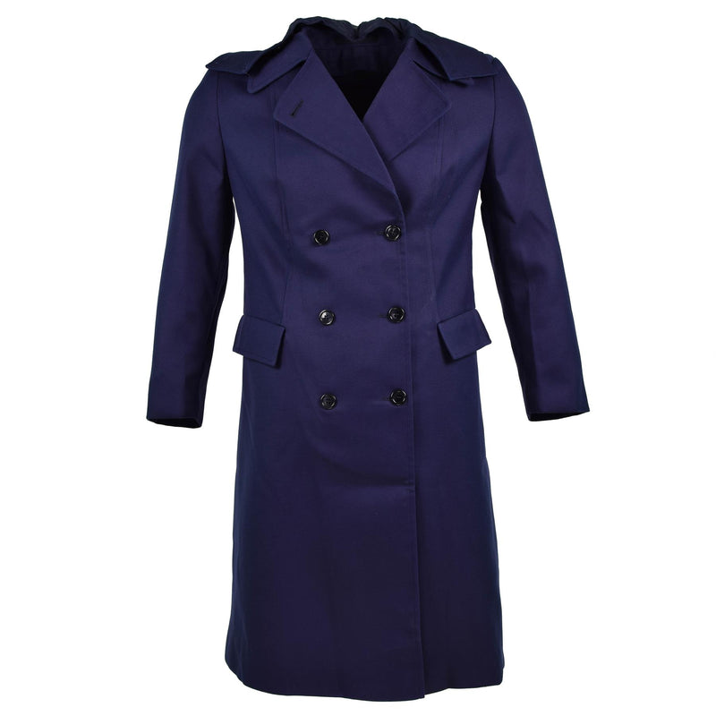 Echte Franse militaire jas leger trench jas donkerblauwe damesjas nieuw