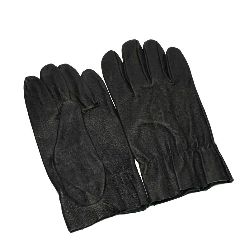 Originele Tsjechische legergevecht lederen handschoenen. Echt zwart leer nieuw