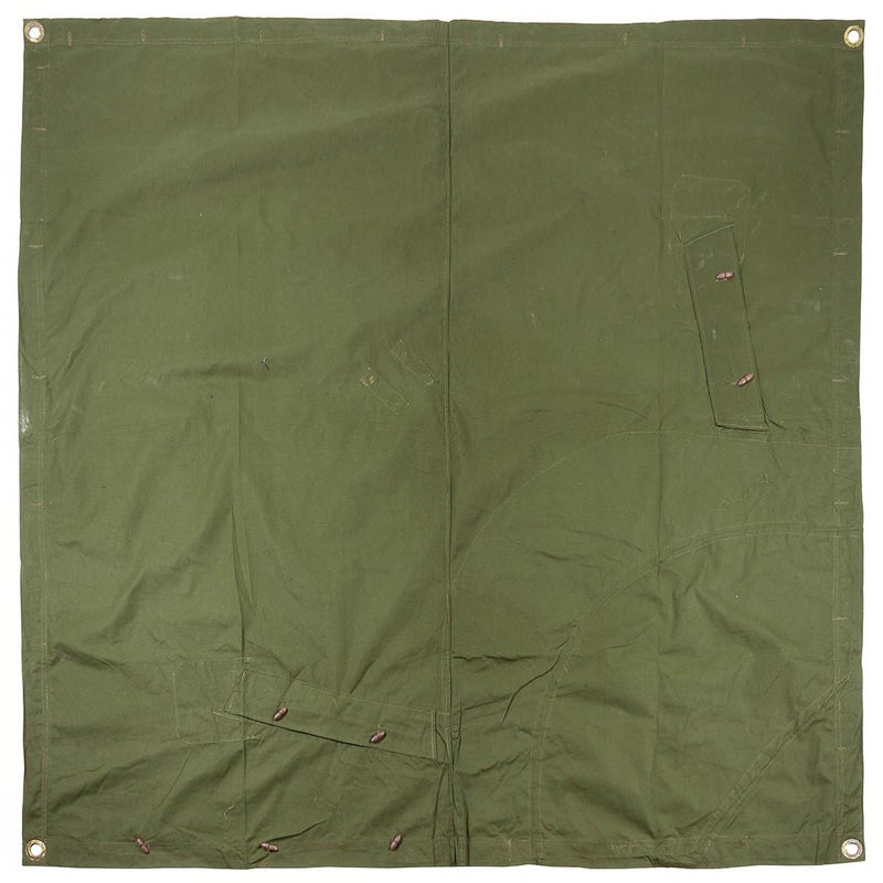 Echte Roemeense legeropvang waterdichte tarpauline tent olijfponcho 180x180cm