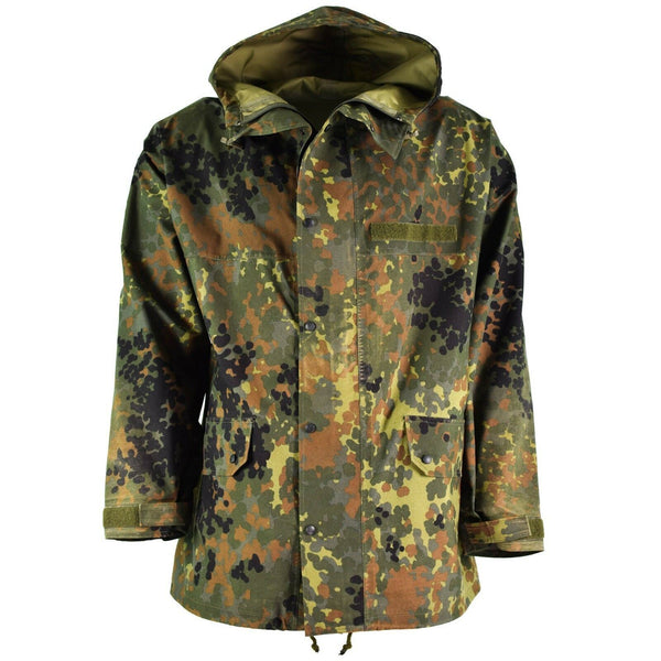 Origineel Duitse legerveldjack Goretex Flecktarn waterdichte regenparka nieuw
