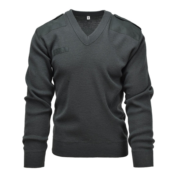 Echte Nederlandse leger trui pullover commando jumper v-neck pullover donkergroen