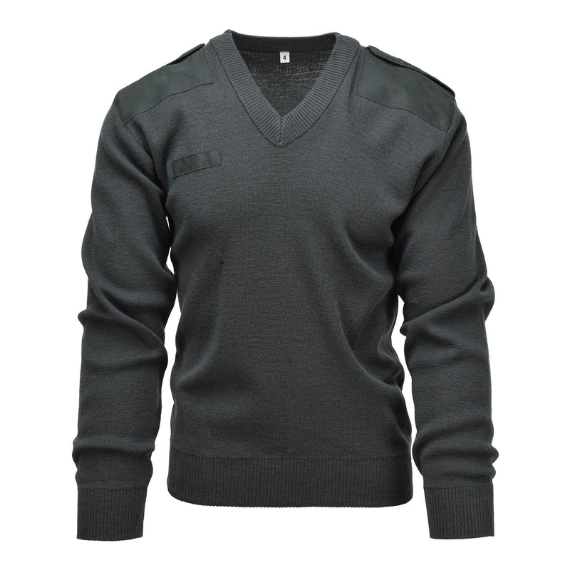 Echte Nederlandse leger trui pullover commando jumper v-neck pullover donkergroen