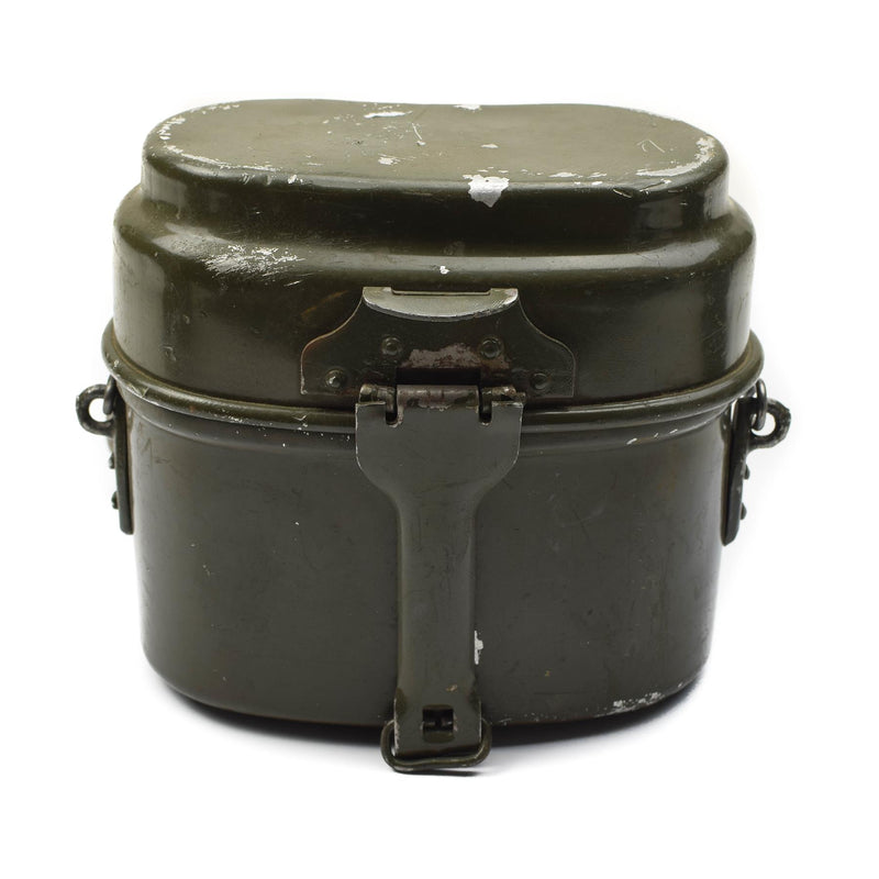 Echt Hongaarse leger puinhoop kit. Aluminium militaire bowler pot 2pcs set