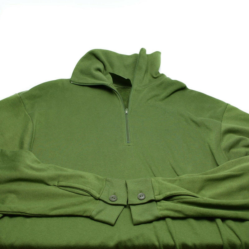 Origineel Brits leger tricot shirt ritssluiting onderhemd met ritssluiting thermische groene od