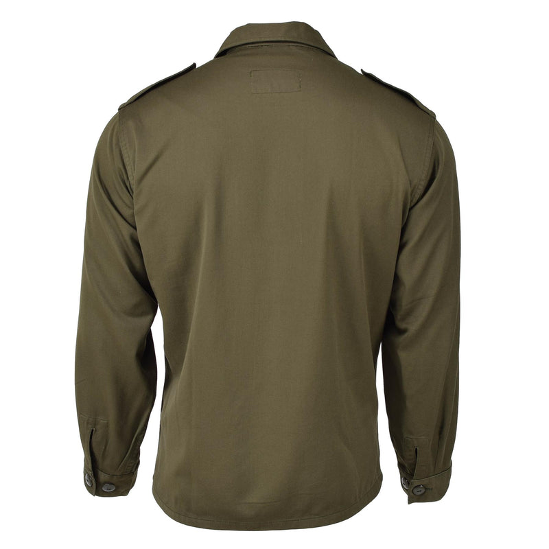 Originele Oostenrijkse militaire olijf met lange mouwen shirt jurk casual lichtgewicht nieuw