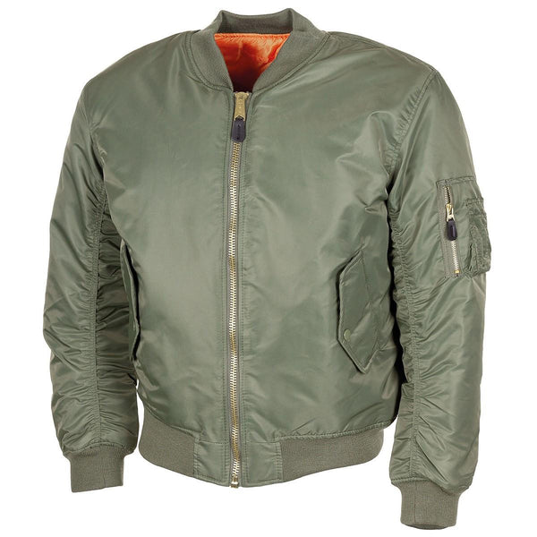 Amerikaanse militaire stijl MA1 Bomber Jacket Air Forces Troops Winddichte warme olijf