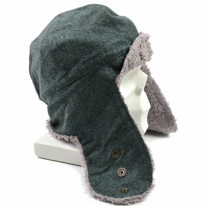Origineel Zwitserse leger winterpet Zwitserse militaire grijze wol koud weer met koud weer