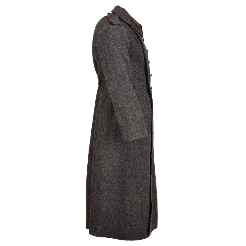 Originele Bulgaarse militaire grijze jas wol overjas zware winter lange shinel