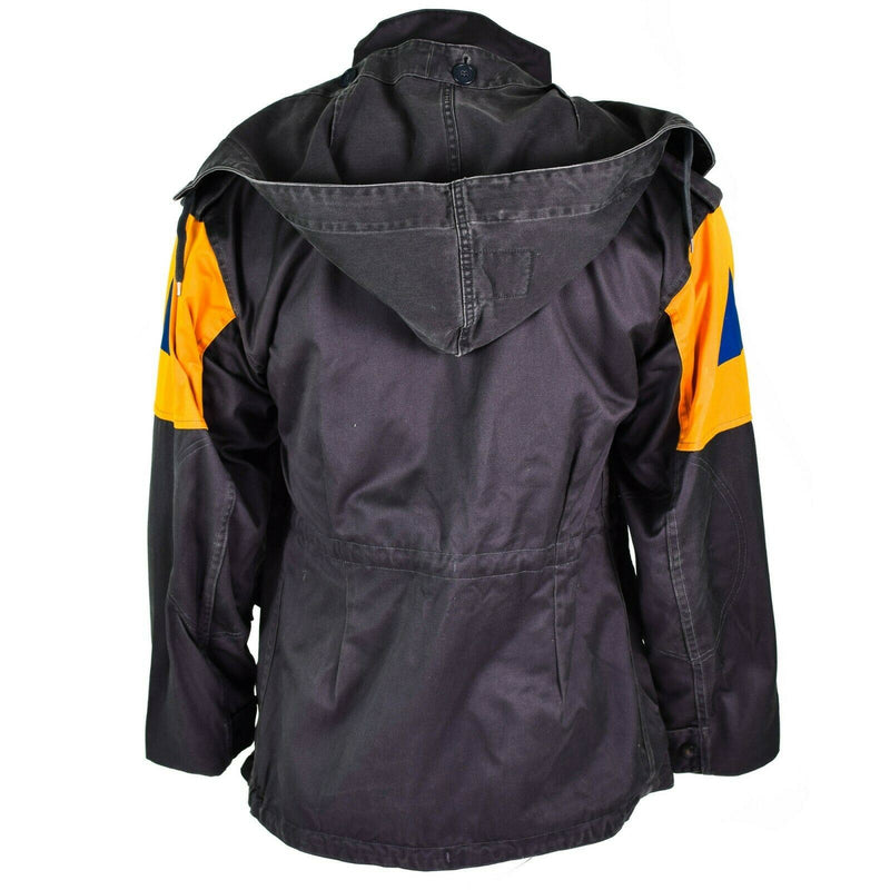 Origineel Deens leger gevechtsjack M84 Denemarken Civil Defense Gray Field Surplus