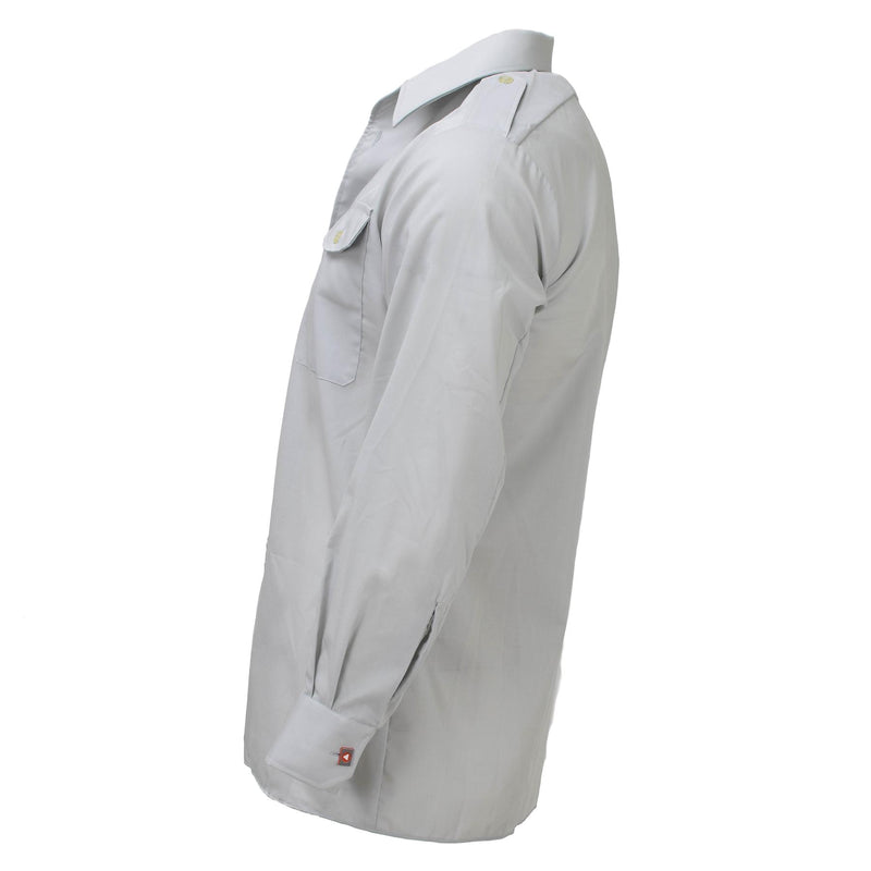 Originele Oostenrijkse legerklassieker shirts grijs grijze lichtgewicht uniform nieuw