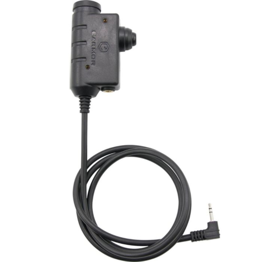Earmor PTT-adapter Motorola 1-pins radio-headset Bedraad tactisch Zwart