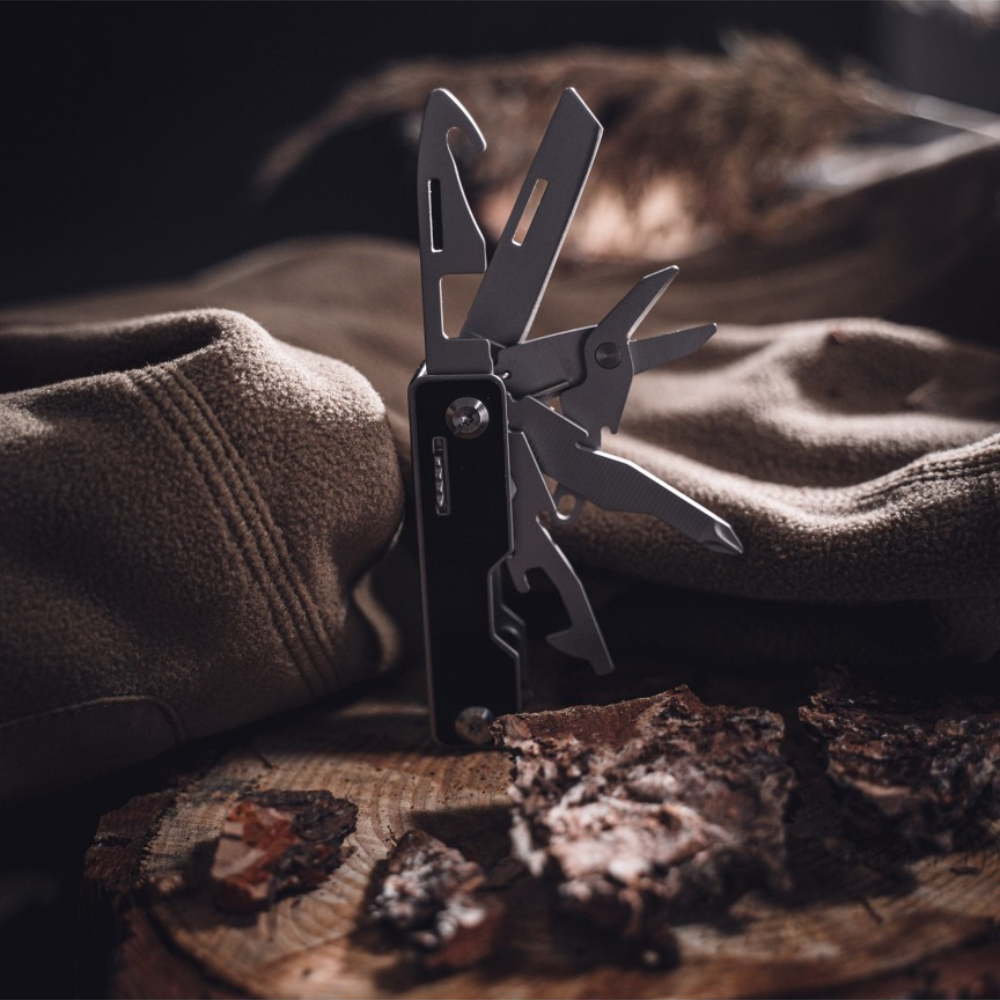 TAC MAVEN Dagmar multifunctioneel mes 420 staal outdoor zakgereedschap zwart
