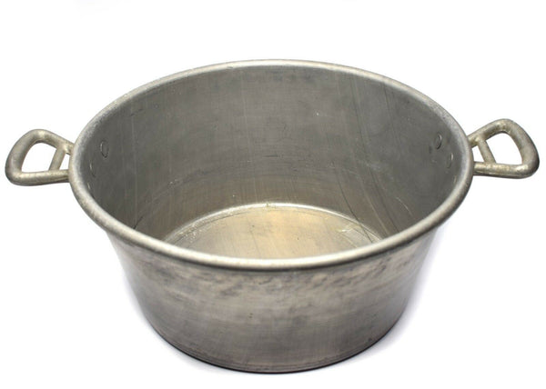 Origineel Frans leger grote kookpot. Aluminium militaire puinhoop tin pot pan