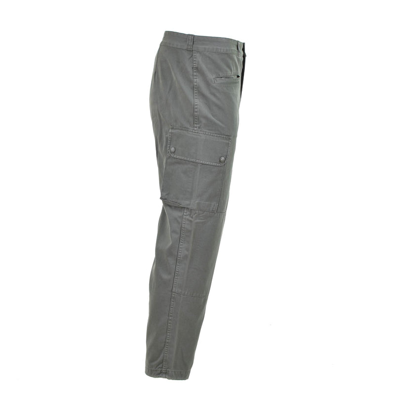 Echte Franse militaire luchtkrachten broek grijs versterkte werk vrachtbroek