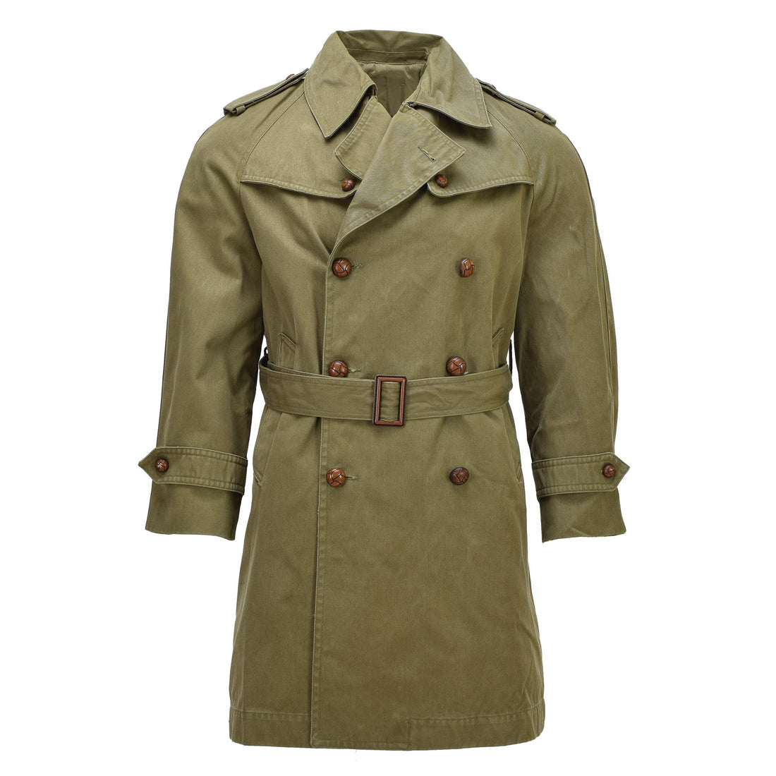 Originele Spaanse militaire trenchcoat Gabardine Formal Field Beige