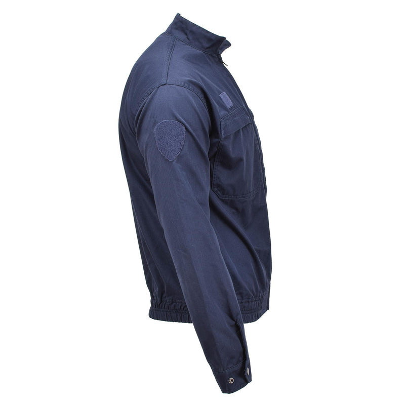 Echt Frans militair politiesportjas elastisch taille sportkleding shirt blauw