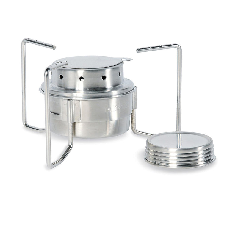 Tatonka -kachel set multifuel outdoor brander kit roestvrij staal compacte potstandaard