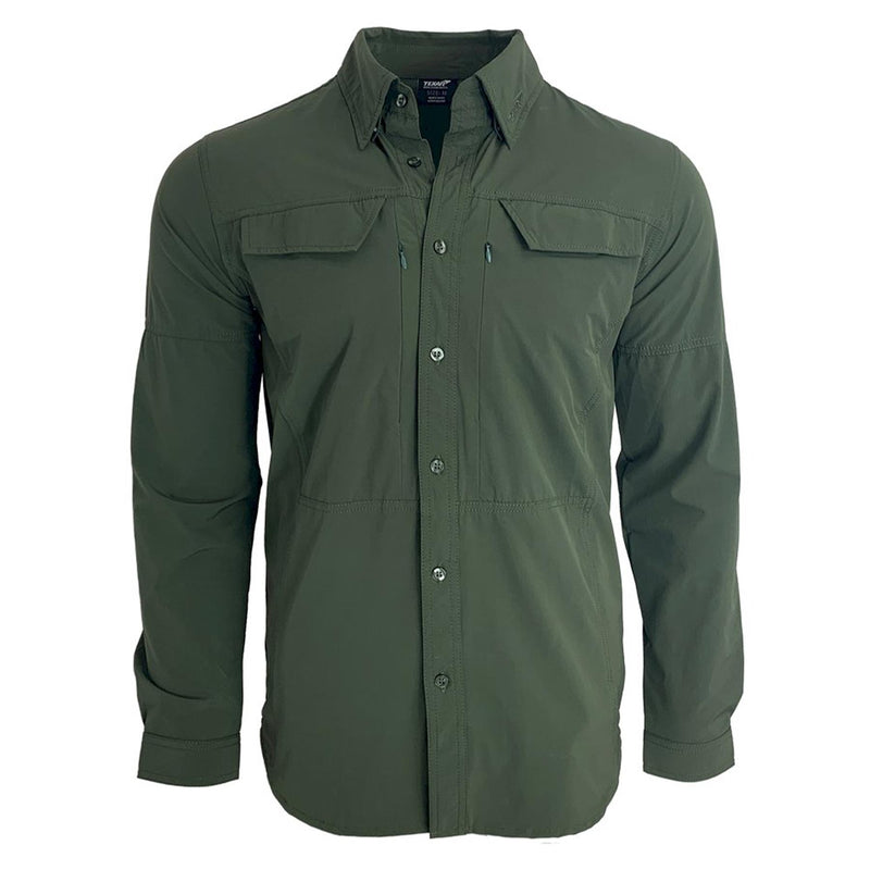 Texar Long Sleeve Military Shirt Slim Fit duurzame kledingklassiek Legeroverhemden