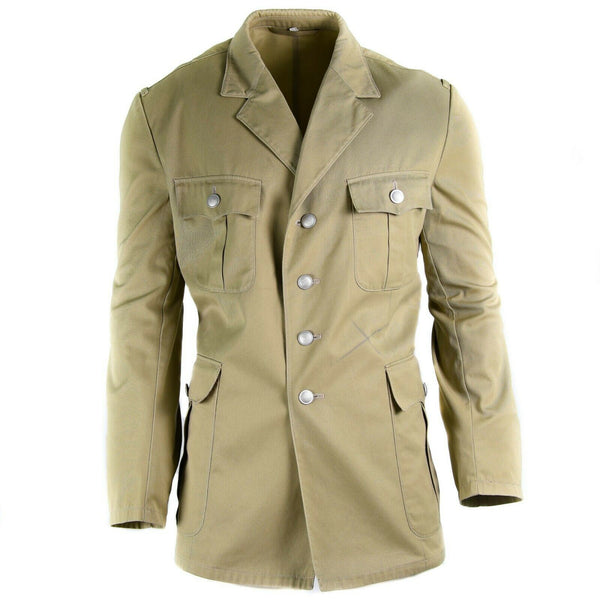 Echt Duitse legerjurk Jacket Tropical Desert Formeel uniform Khaki Militair