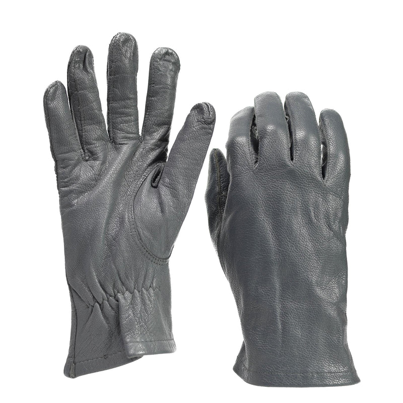 Originele Duitsland Leger Leerhandschoenen Grijs Tactisch militair surplus probleem