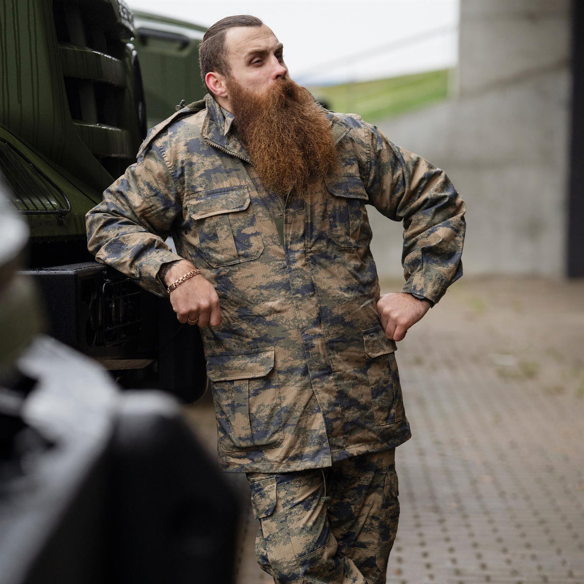 Origineel Turks militair digitaal camouflagepark met voering, duurzame ripstop tactisch