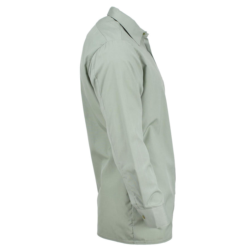 Origineel Tsjechisch leger overhirt shirt olijf lange mouw knop omhoog militair surplus nieuw