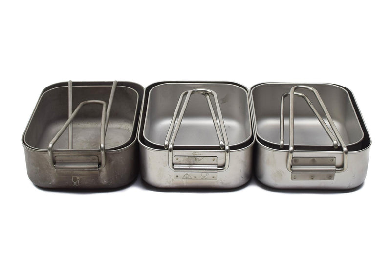 Origineel militair probleem Mess Tins roestvrijstalen camping Outdoor servies set