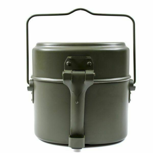 BW Duitsland Army Style Mess Kit Aluminium Militaire Bowler Pot 3 Pieces Kit Repro