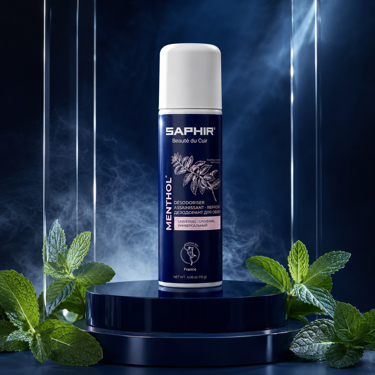 Saphir Menthol Schoendeodorant Spray 200ml Geurverwijderaar Alle schoenen