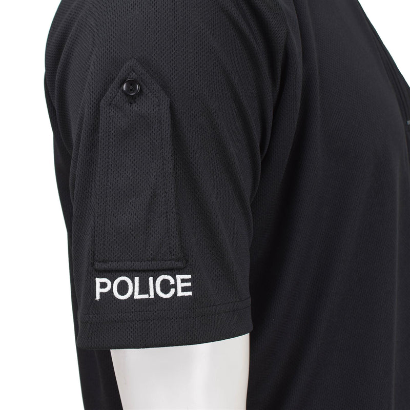 Echte Britse functionele politie T-shirt Ademend Activewear zwart shirt nieuw