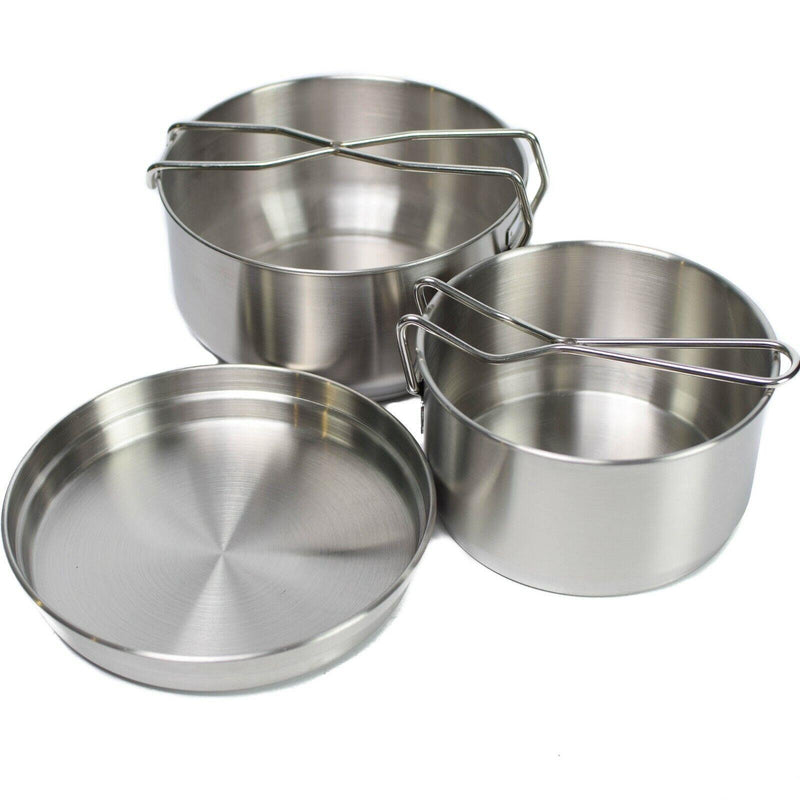 Tsjechisch leger Bushcraft Camping Cooker Militaire roestvrije puinhoopkit kookgerei 3 delen