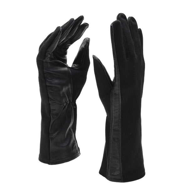Originele Nederlandse militaire pilootleerhandschoenen warmere hittebestendige aramid nieuw