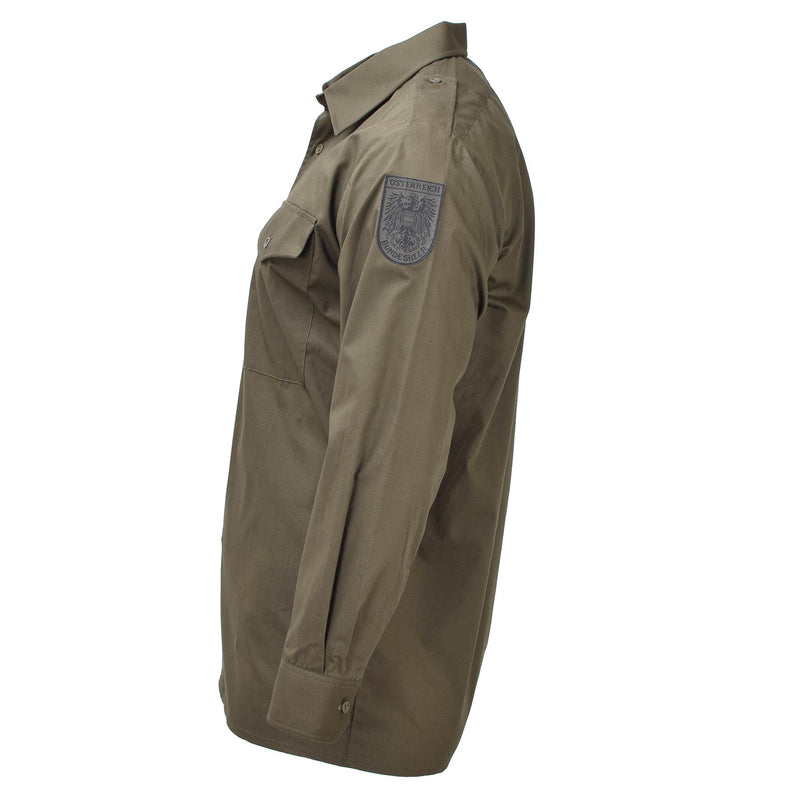 Originele Oostenrijkse militaire strijdkrachten Olive shirts Field Classic Service Nieuw