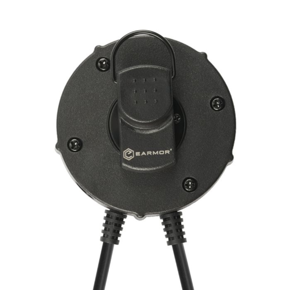 EARMOR M55 PTT-adapter Kenwood Baofeng 2-pins radio-headsetadapter zwart