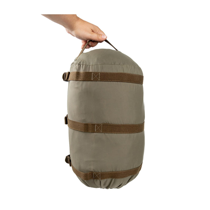Echte Oostenrijkse legercompressiezakje Duffel Bag Sleepingzak Transport olijf