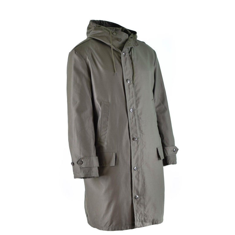 Echt Duits Army Parka Olive Militair Surplus Jacket Lange jas OD Vintage Nieuw