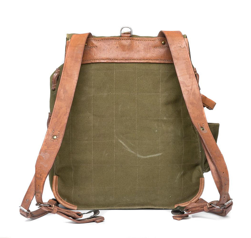 Echte Roemeens leger rugzak tas militaire surplus od schouderband canvas