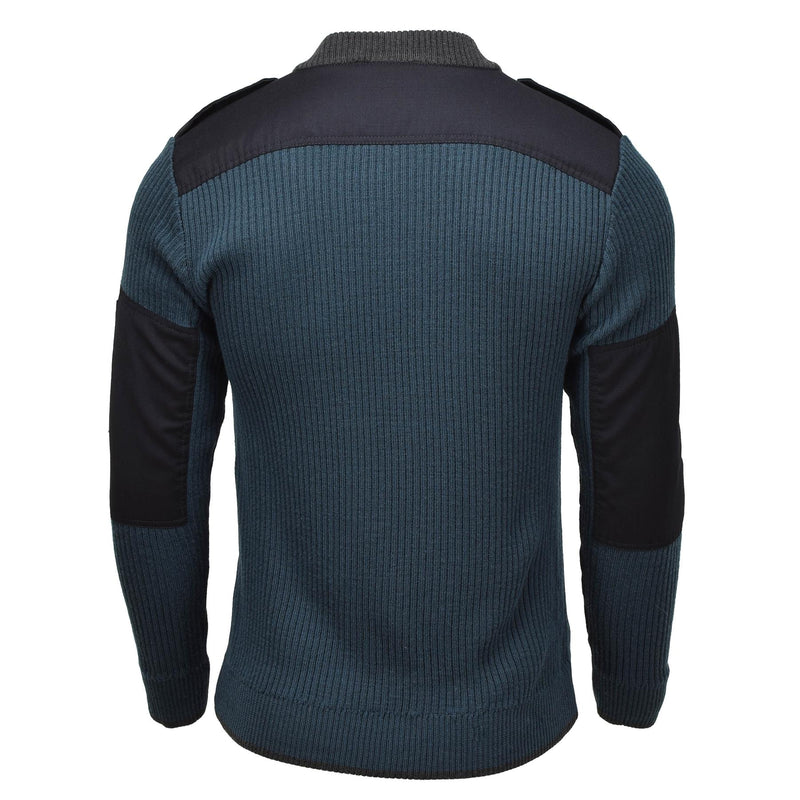 Echte Nederlandse militaire pullover RIB Gebreide koudweer blauw actieve wear trui