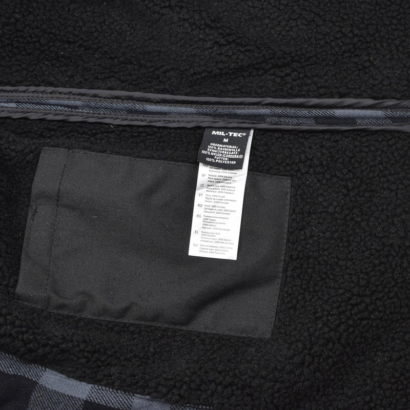 Mil-Tec Duitse militaire houthakkerjack Plaid Geroold warm zwart grijs nieuw