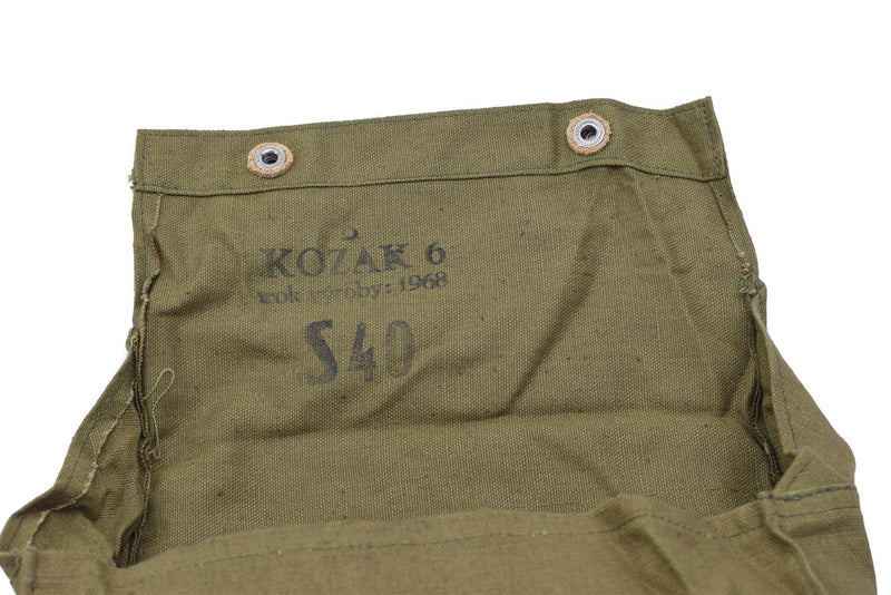 Echt Tsjechische Republiek leger schoudertas vintage praktische flap snap -knoppen