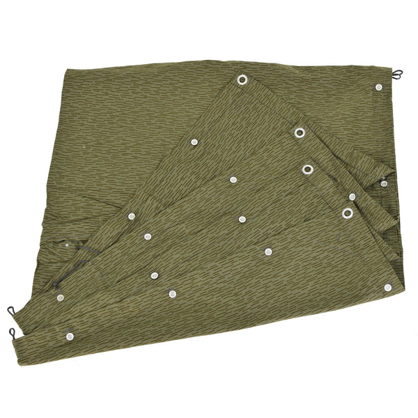 Origineel Oost -Duitsland NVA Shelter Half Raindrop Patroon Strichtarn Surplus Nieuw
