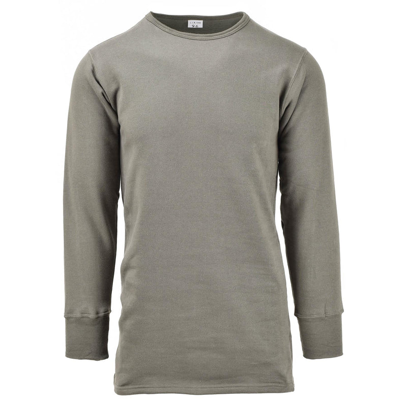 Echt Frans militair thermische pluche onderstreept Olive Army Winter Surplus Nieuw